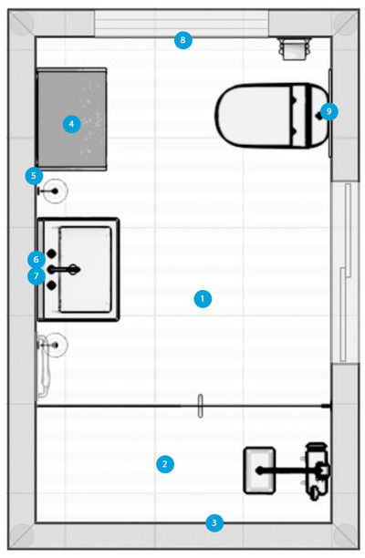 Online Designer Bathroom Floorplan