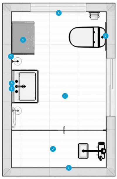 Plano de Baño por Diseñador Online