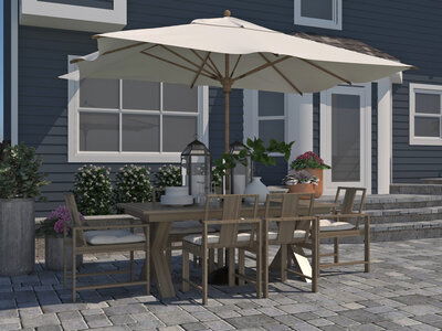 Online Designer Patio 3D Model 4