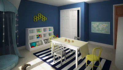 Online Designer Kids Room 3D Model 1