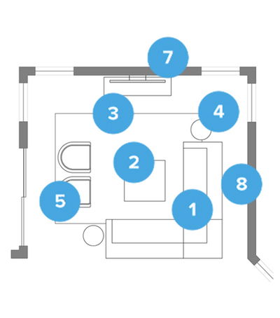 Online Designer Living Room Floorplan