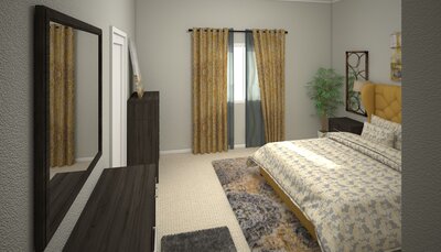 Online Designer Bedroom 3D Model 1