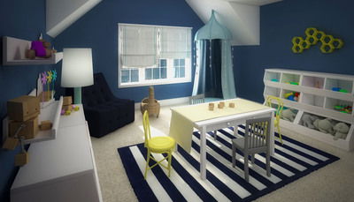 Online Designer Kids Room 3D Model 2