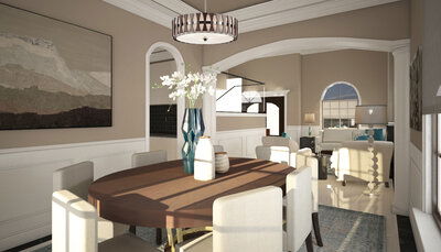 Online Designer Dining Room 3D Model 5