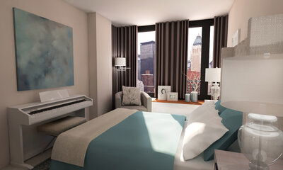 Online Designer Bedroom 3D Model 2