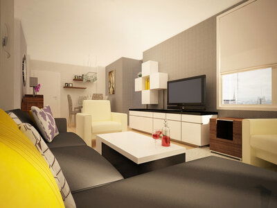 Online Designer Living Room 3D Model 2