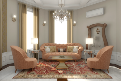 Online Designer Living Room 3D Model 3