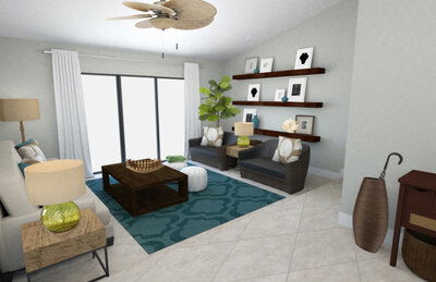 Online Designer Living Room 3D Model 2