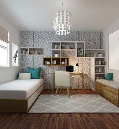 Online Designer Bedroom 3D Model 1