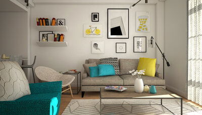 Online Designer Living Room 3D Model 5