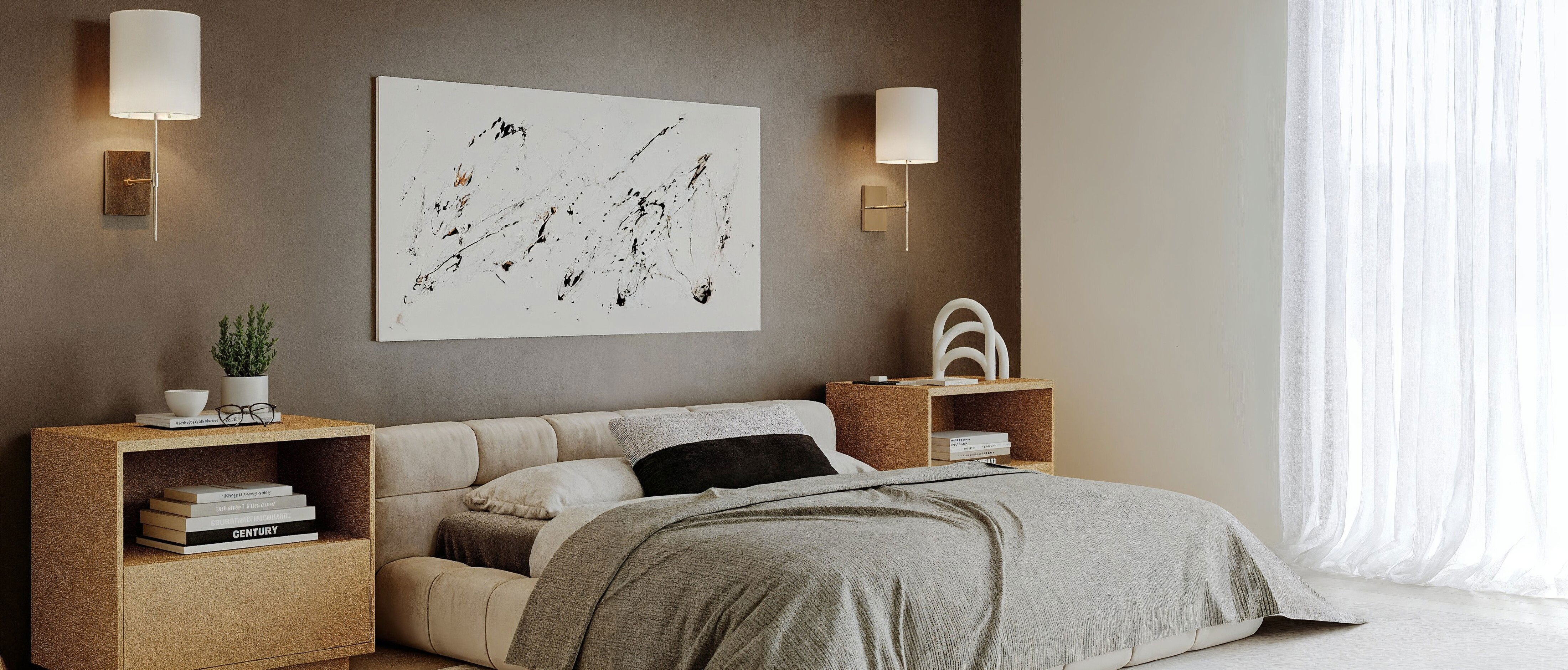 Modern Sleek & Cozy Bedroom Renovation by affordable Lake Forest interior designers