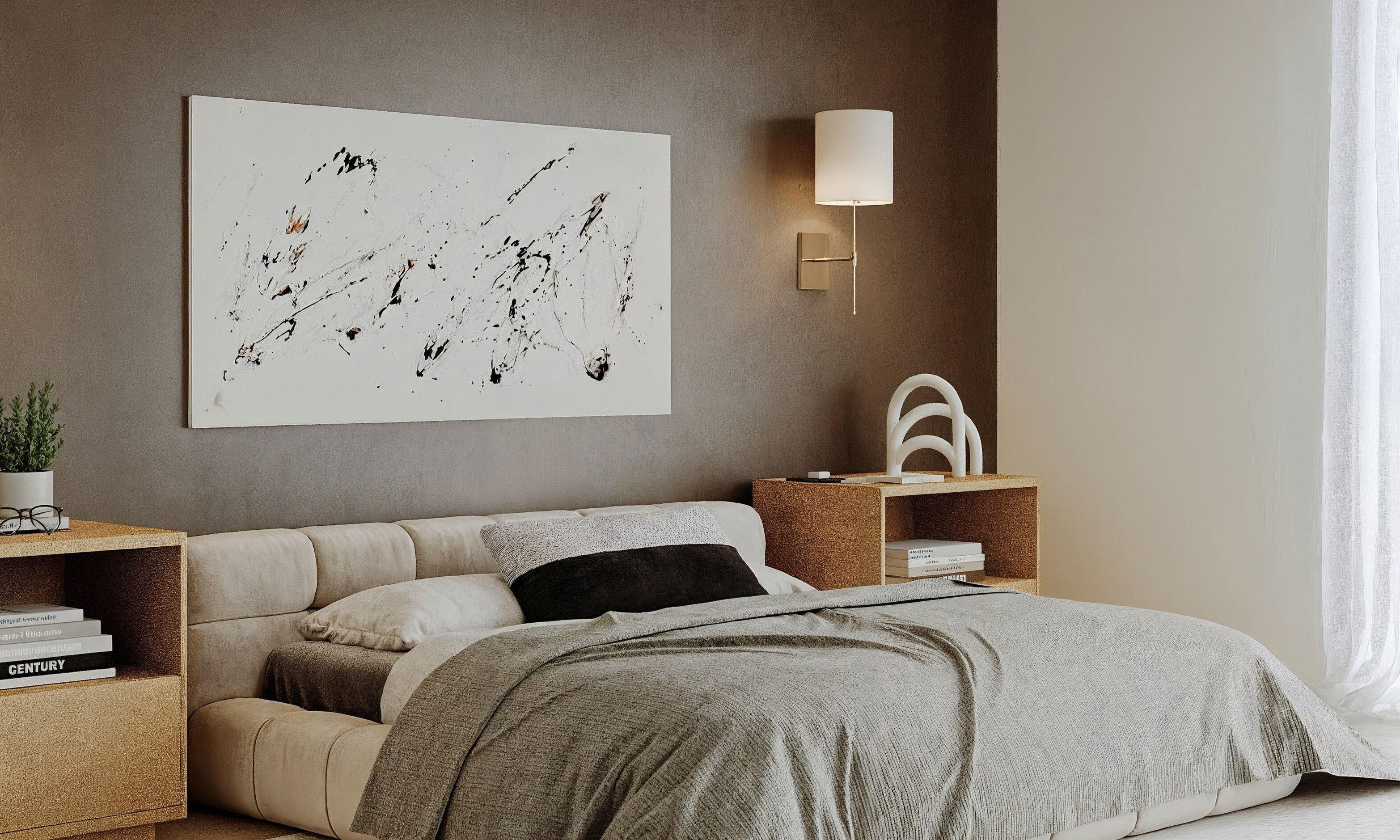 Modern Sleek & Cozy Bedroom Renovation by affordable Palmdale interior designers