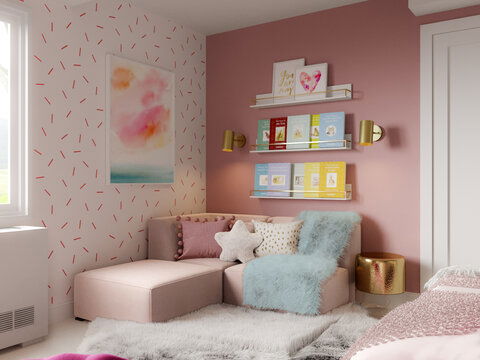 Girl Bedroom Corner Decoration