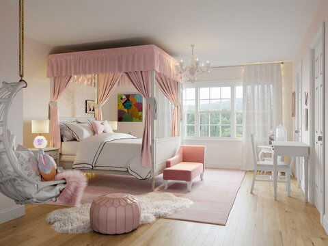Soft  Feminine Bedroom Design