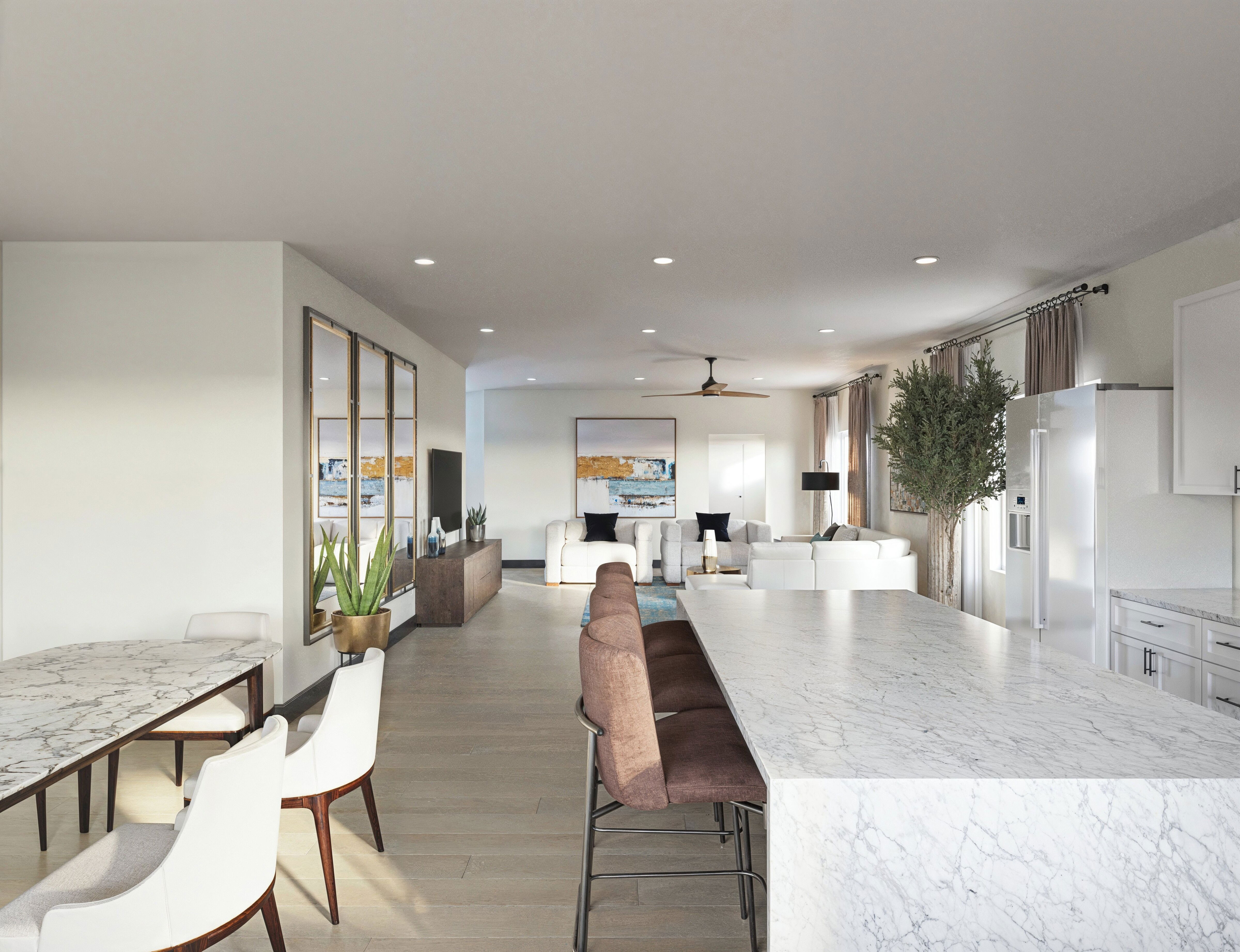 Online Designer Combined Living/Dining 3D Model 3