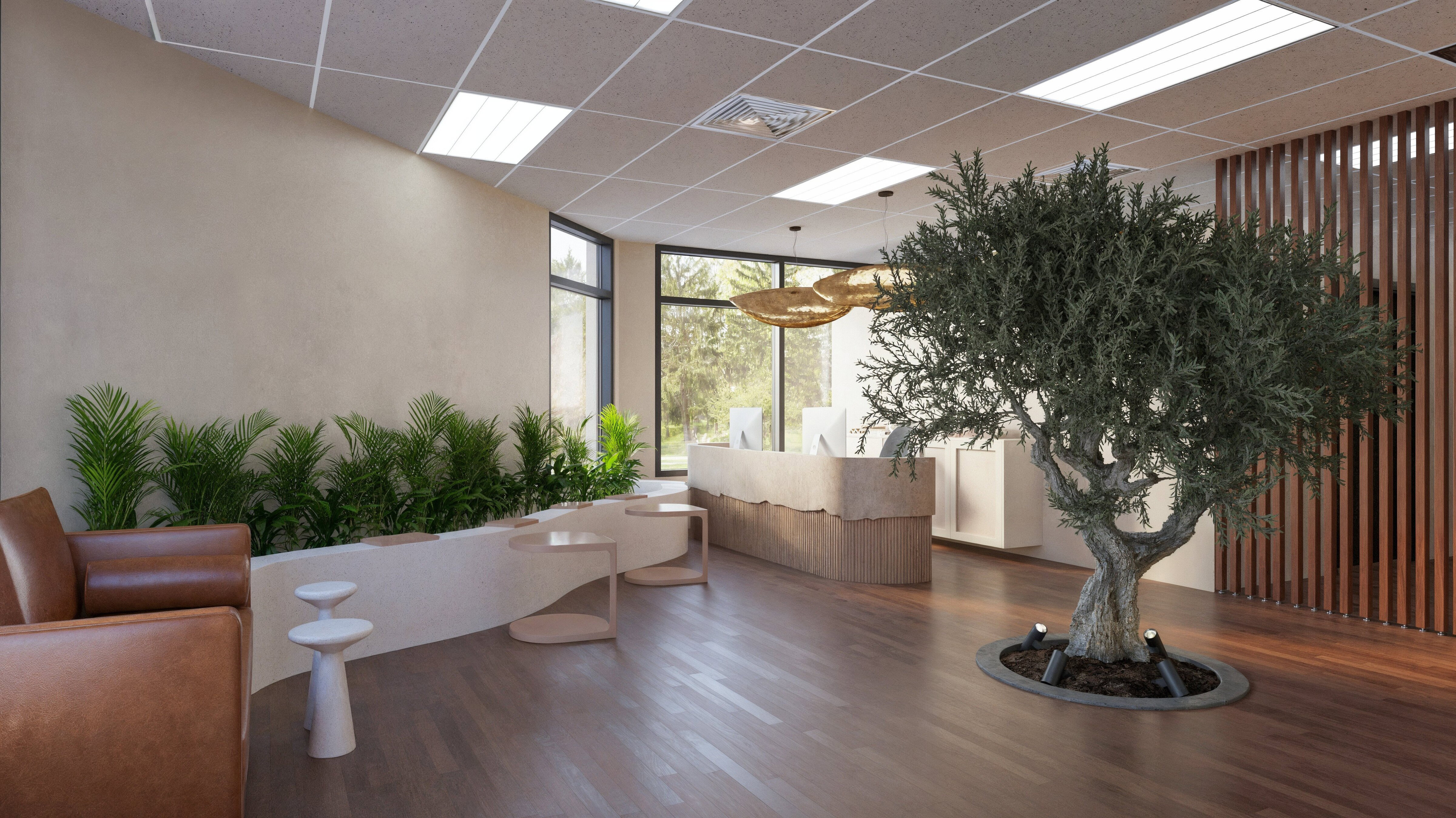 Serene Wellness Center Design with Natural Touches Rendering thumb
