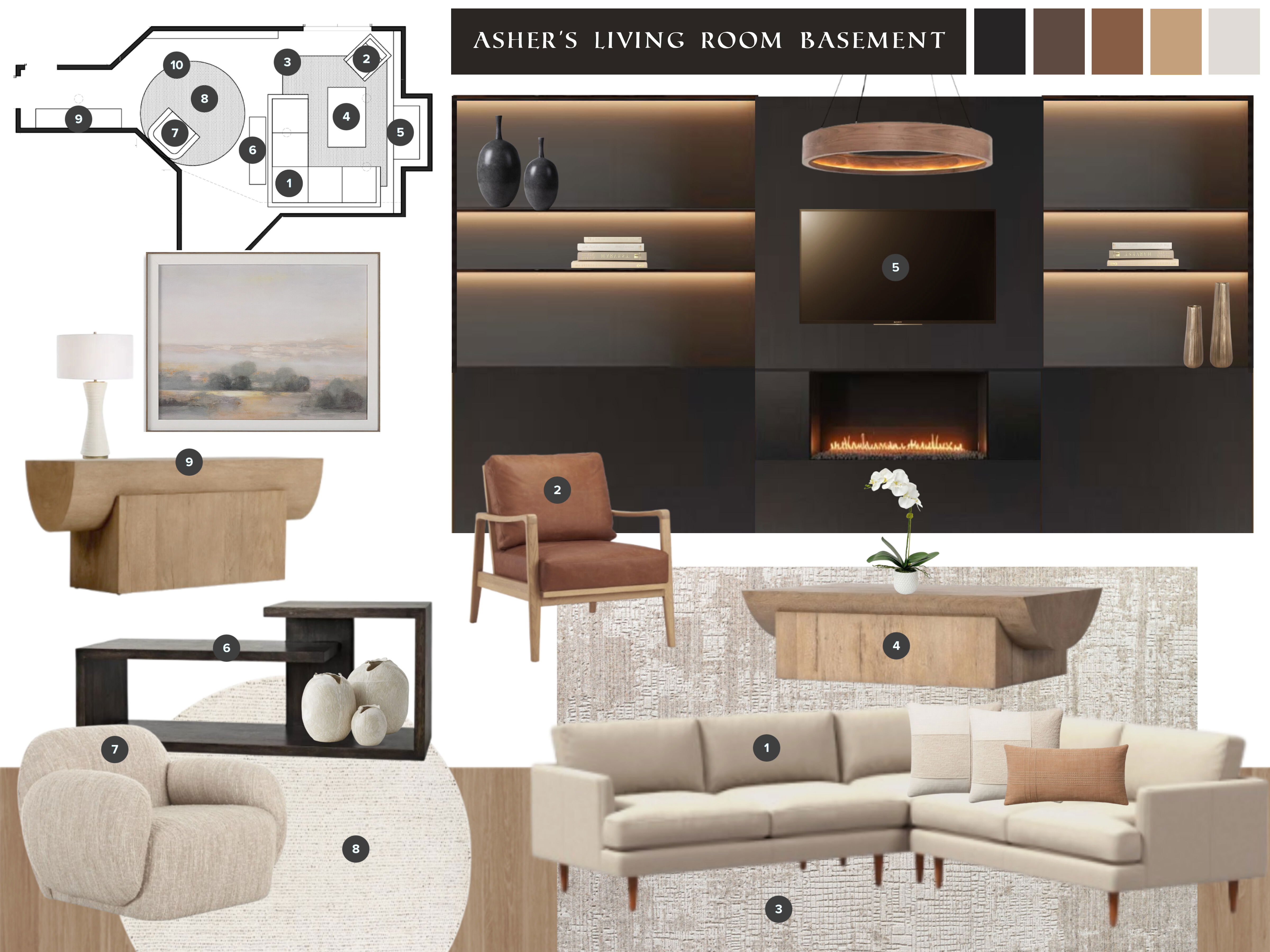 Modern Glam Main Floor & Basement Room Remodel Denise F. Moodboard 2 thumb