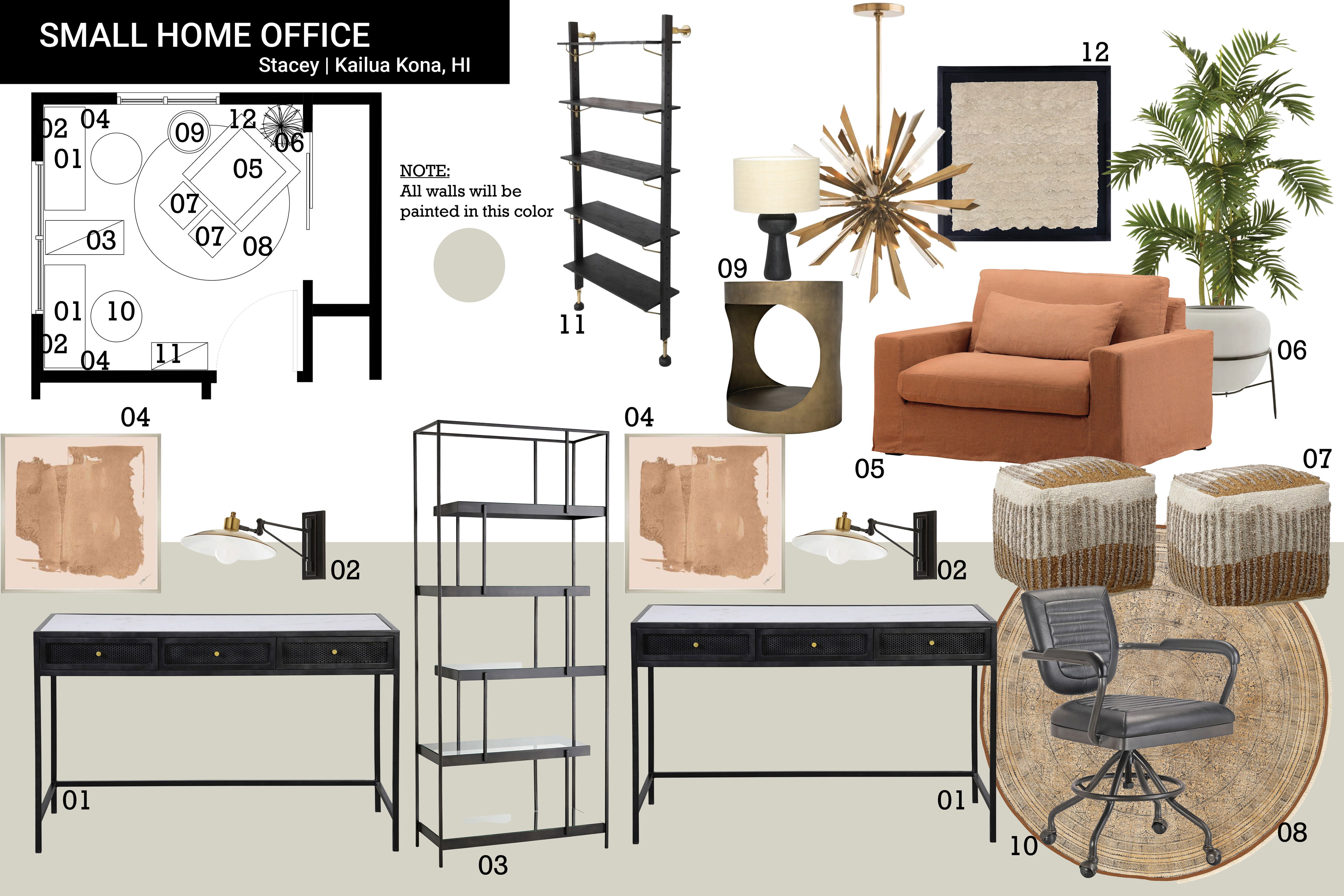 Modern & Stylish Home Office with a Natural Vibe Omnia A. Moodboard 2 thumb