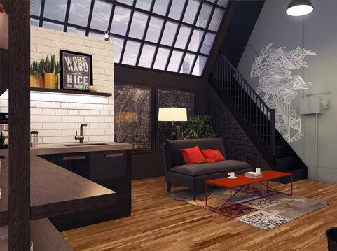 Modern Startup Office Interior Design Kitchen