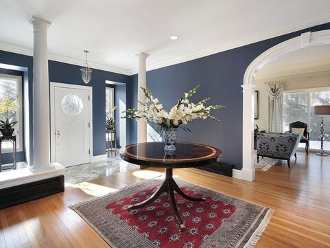 Navy Blue Palette Entry Hall Interior Design