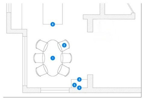 Online Designer Dining Room Floorplan