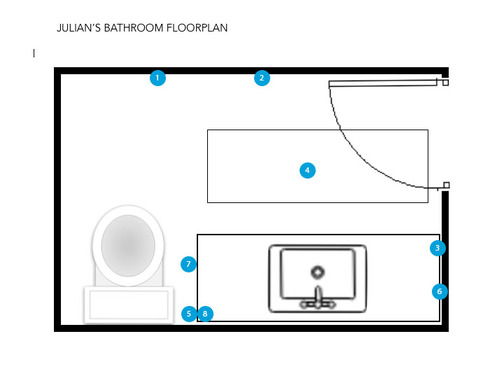 Online Designer Bathroom Floorplan