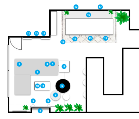 Online Designer Combined Living/Dining Floorplan