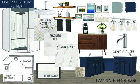 Transitional Style Master Bathroom Remodel  Sarah M. Moodboard 2 thumb