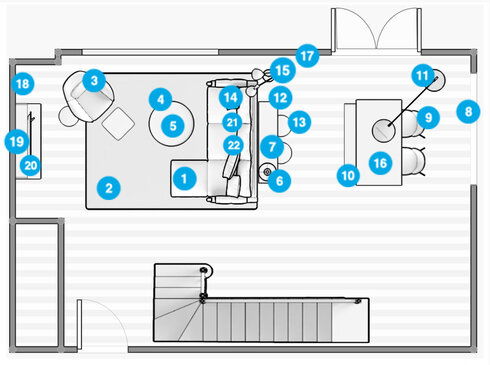 Online Designer Combined Living/Dining Floorplan