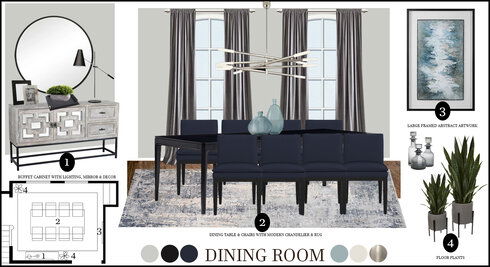 Glam and Modern Abstract Dining Room Rachel H. Moodboard 1 thumb