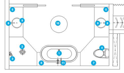 Online Designer Bathroom Floorplan