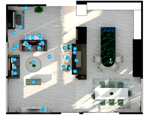 Online Designer Living Room Floorplan