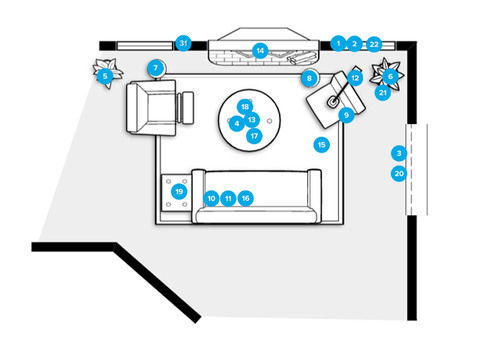 Online Designer Living Room Floorplan