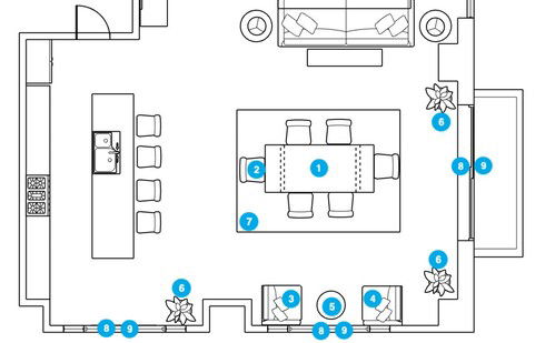 Online Designer Dining Room Floorplan