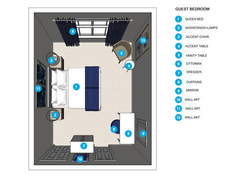 Online Designer Bedroom Floorplan