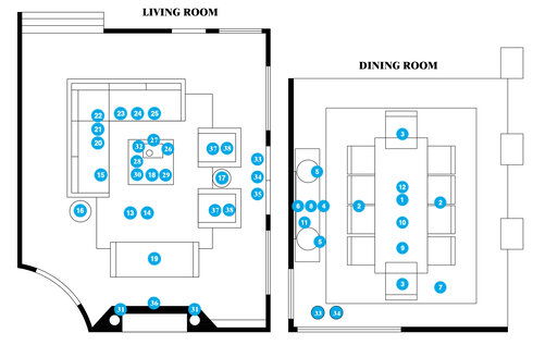 Online Designer Combined Living/Dining Floorplan