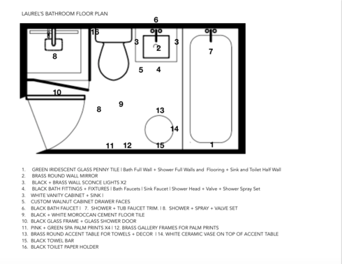 Online Designer Bathroom Floorplan