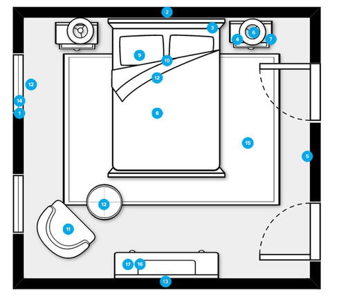 Online Designer Bedroom Floorplan