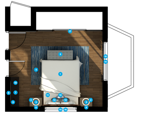 Online Designer Bedroom Floorplan