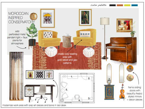 Eclectic Music Room Christine M. Moodboard 1 thumb