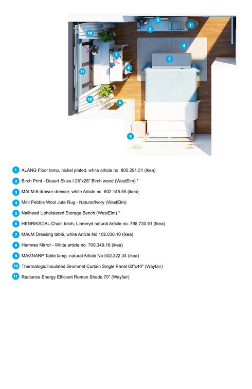 Online Designer Bedroom Floorplan