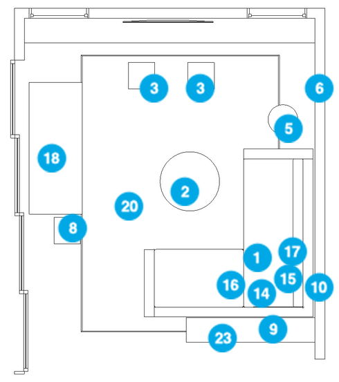 Online Designer Living Room Floorplan