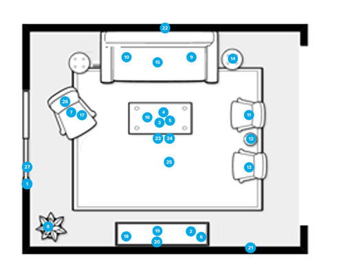 Online Designer Living Room Floorplan