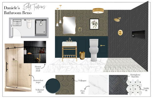 Fresh & Comfortable Powder Room Design Elena F. Moodboard 1 thumb