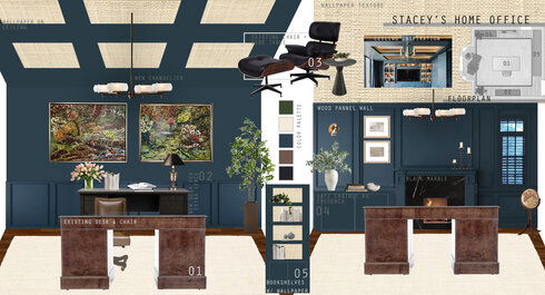 Green Home Office Design Paula D. Moodboard 1 thumb