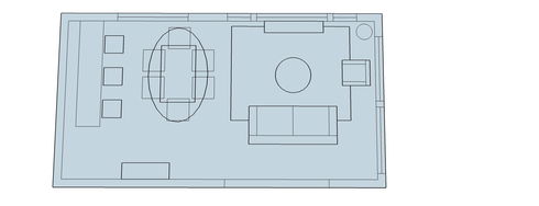 Online Designer Combined Living/Dining Floorplan