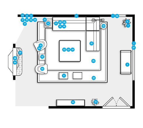 Online Designer Living Room Floorplan