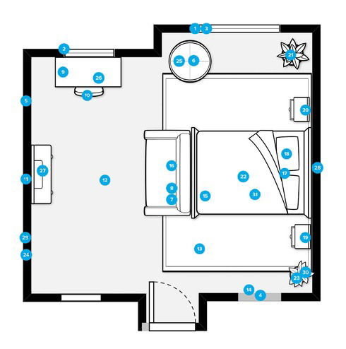 Online Designer Bedroom Floorplan