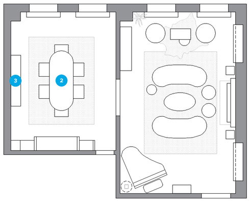 Online Designer Living Room Floorplan