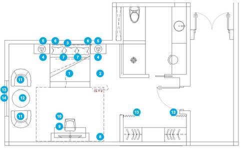 Online Designer Bedroom Floorplan